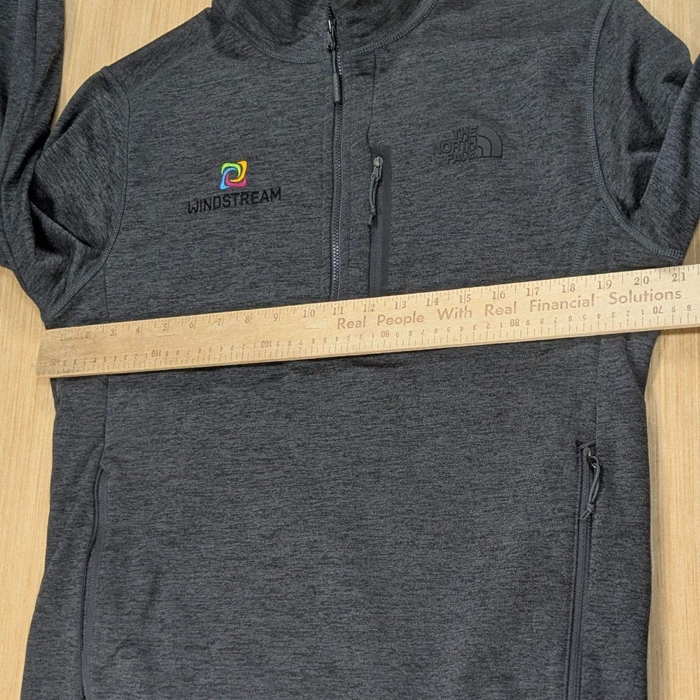 The North Face Windstream Pullover Gray Fleece Ja… - image 7